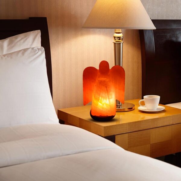 Himalayan Pink Salt Angel Shape Lamp - Image 3